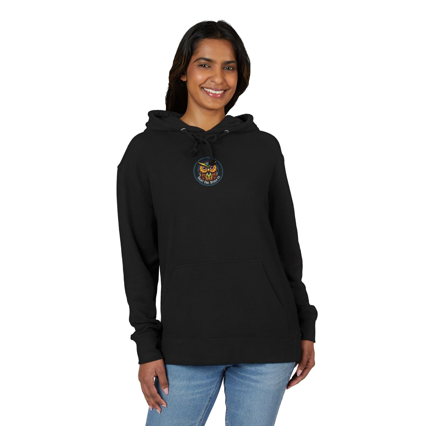 Colorful Owl Hoodie - Night Owl Design Co Original Logo Unisex French Terry