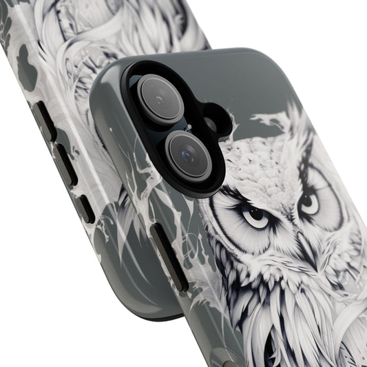 Owl Design Phone 16 Case, Tough Phone Cover, Owl Lover Gift