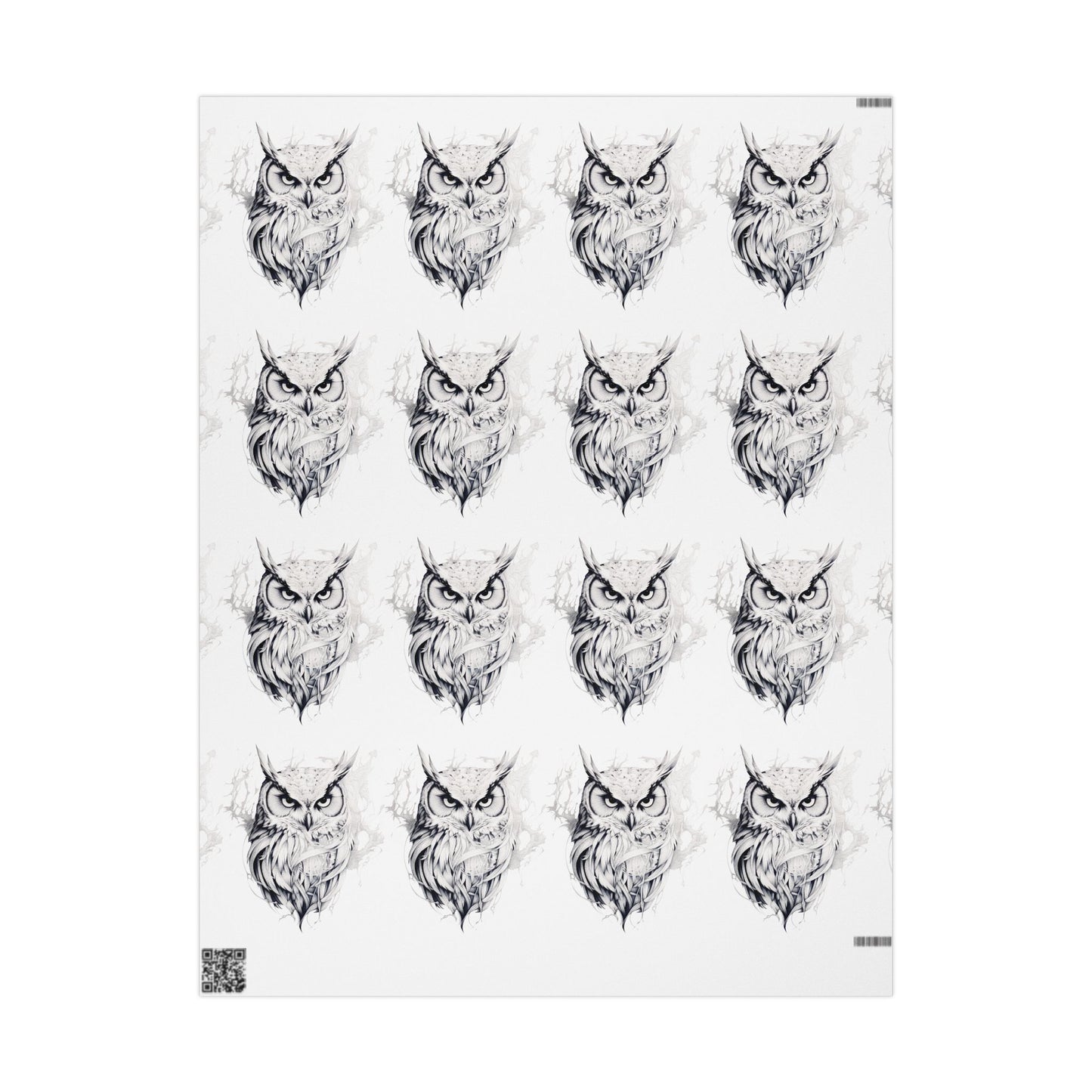 Artistic Owl Wrapping Paper, Unique Gift Wrap for All Occasions, Eco-Friendly, Decorative Paper for Birthdays, Holidays, Showers