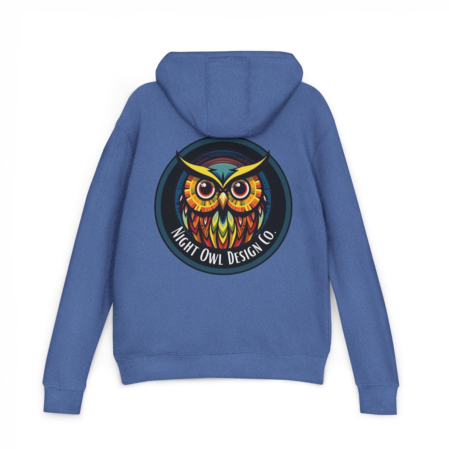 Colorful Owl Hoodie - Night Owl Design Co Original Logo Unisex French Terry