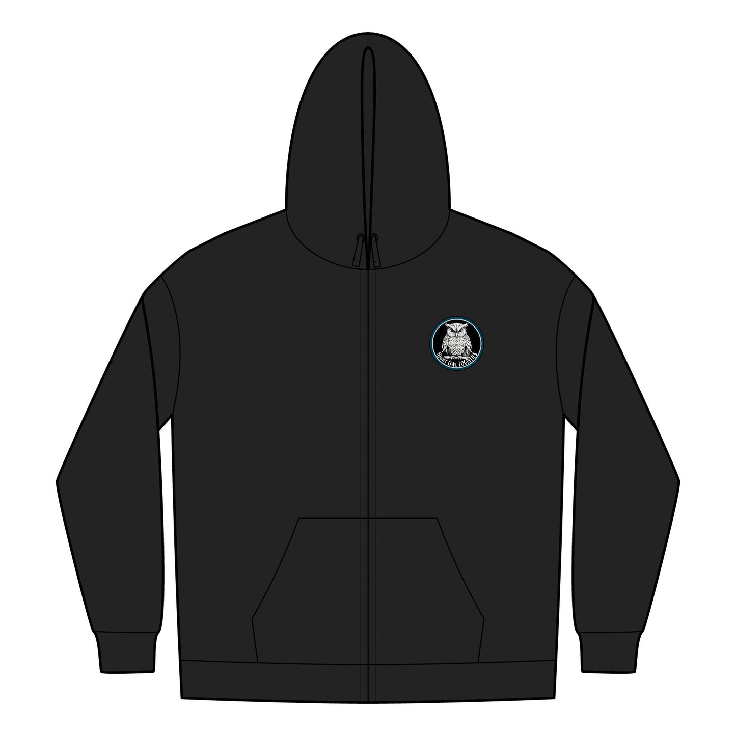 Night Owl Logistics Hoodie - Unisex Full-Zip Sweatshirt