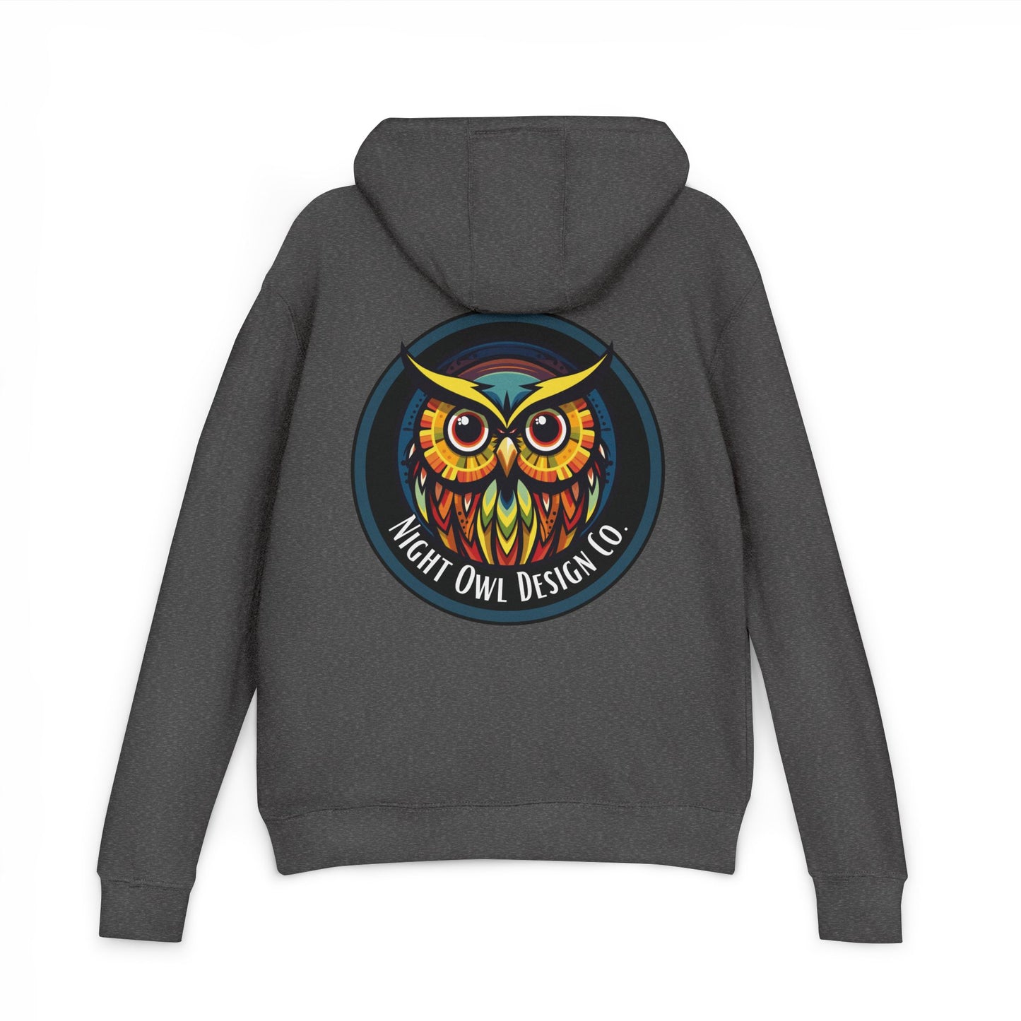 Colorful Owl Hoodie - Night Owl Design Co Original Logo Unisex French Terry