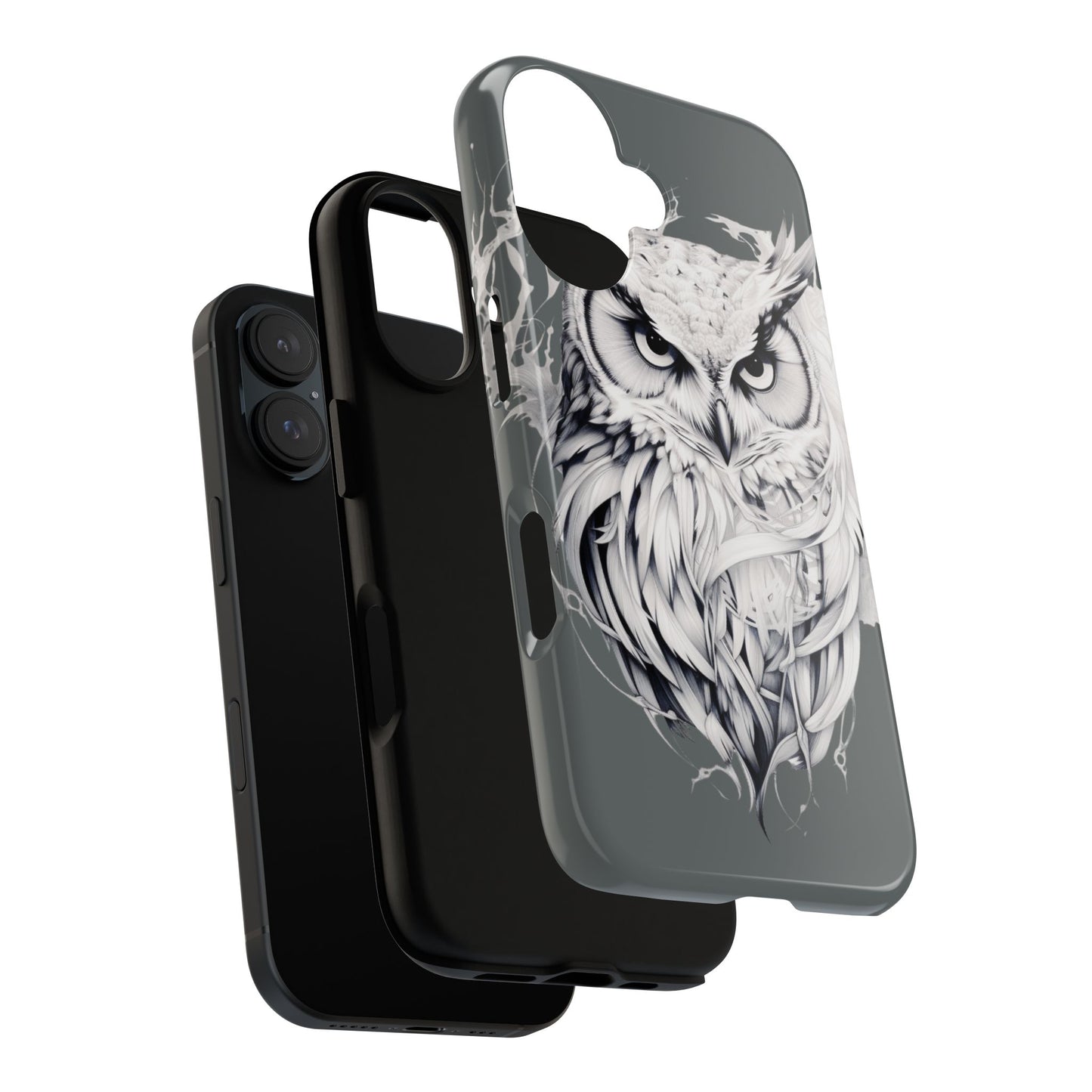 Owl Design Phone 16 Case, Tough Phone Cover, Owl Lover Gift