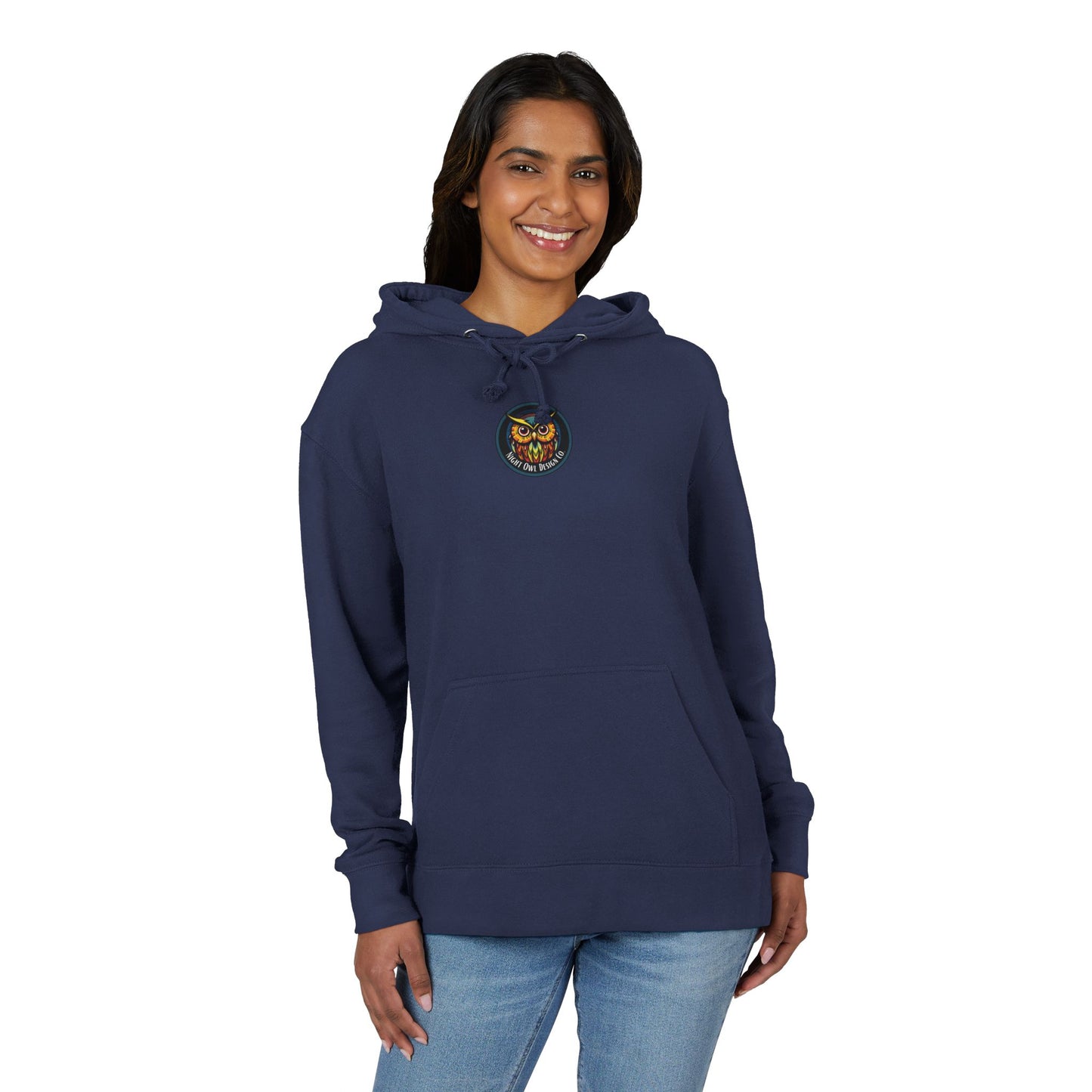 Colorful Owl Hoodie - Night Owl Design Co Original Logo Unisex French Terry