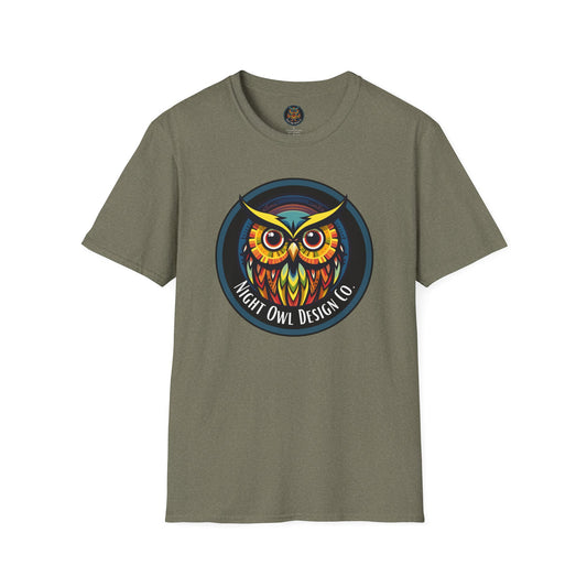 Bolts Owl logo Unisex T-Shirt - Night Owl Design Co Brand