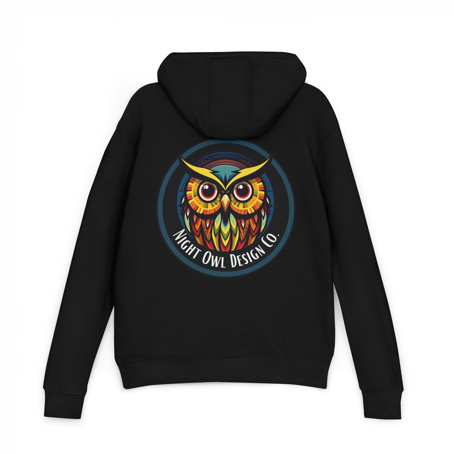 Colorful Owl Hoodie - Night Owl Design Co Original Logo Unisex French Terry