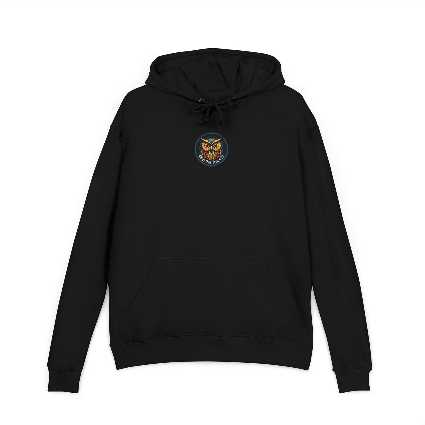 Colorful Owl Hoodie - Night Owl Design Co Original Logo Unisex French Terry