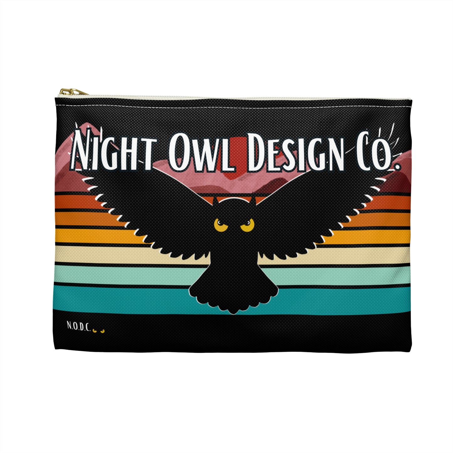 Sunset Owl Accessory Pouch