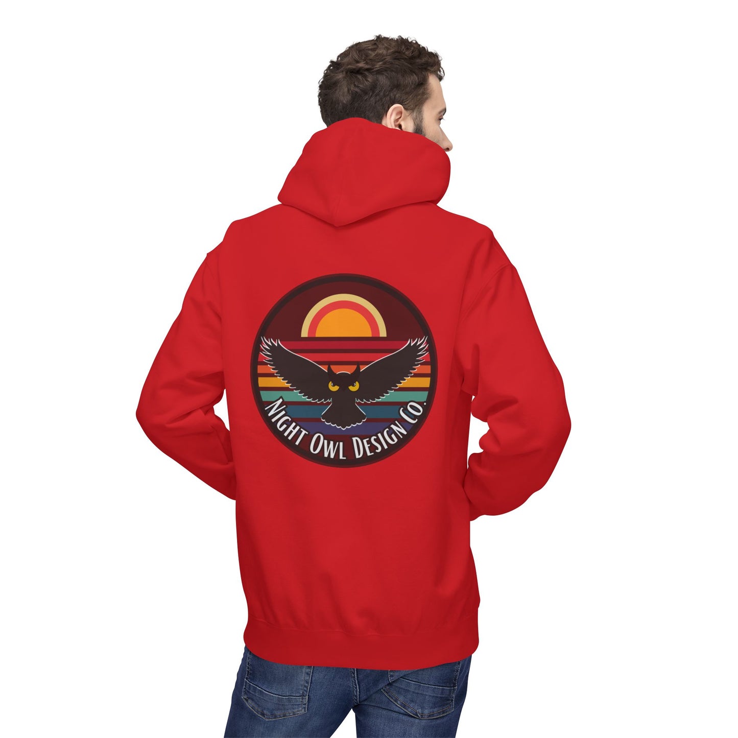 Owl Sunset Hoodie — Night Owl Design Co. Vintage Retro Graphic Hoodie