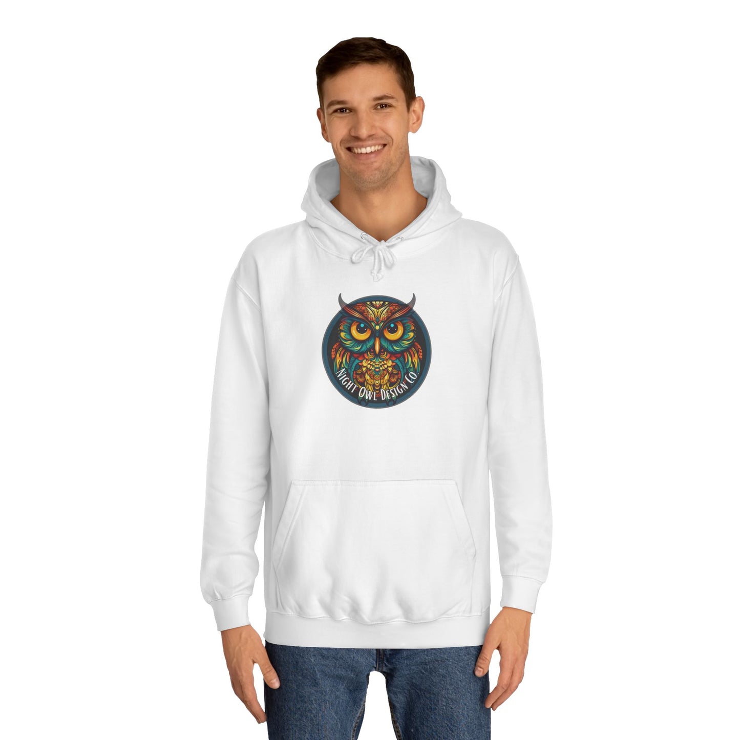 Night Owl  Hoodie — Vibrant Night Owl Graphic Pullover