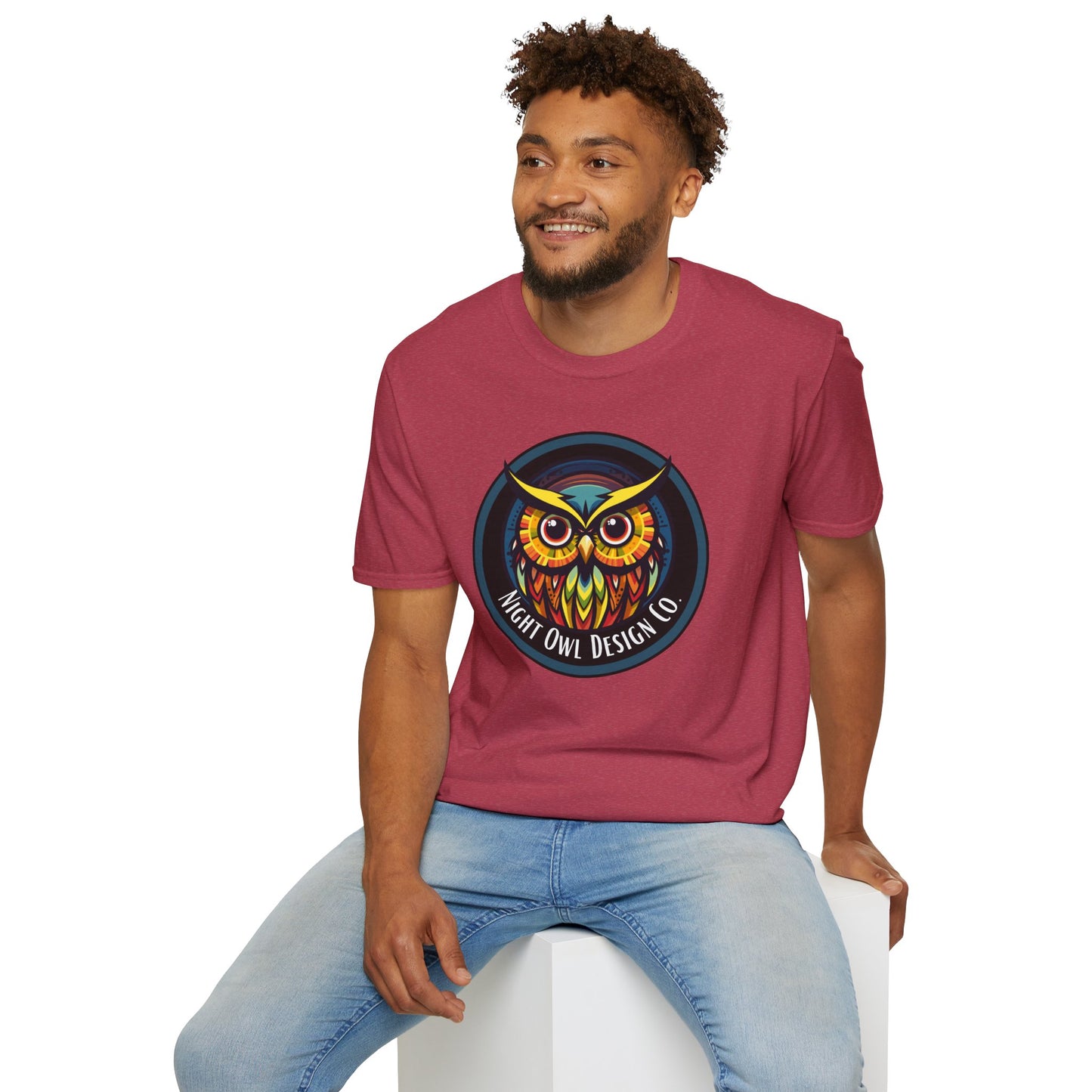 Bolts Owl logo Unisex T-Shirt - Night Owl Design Co Brand