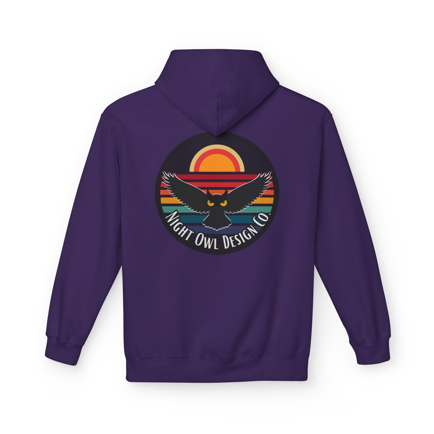 Owl Sunset Hoodie — Night Owl Design Co. Vintage Retro Graphic Hoodie