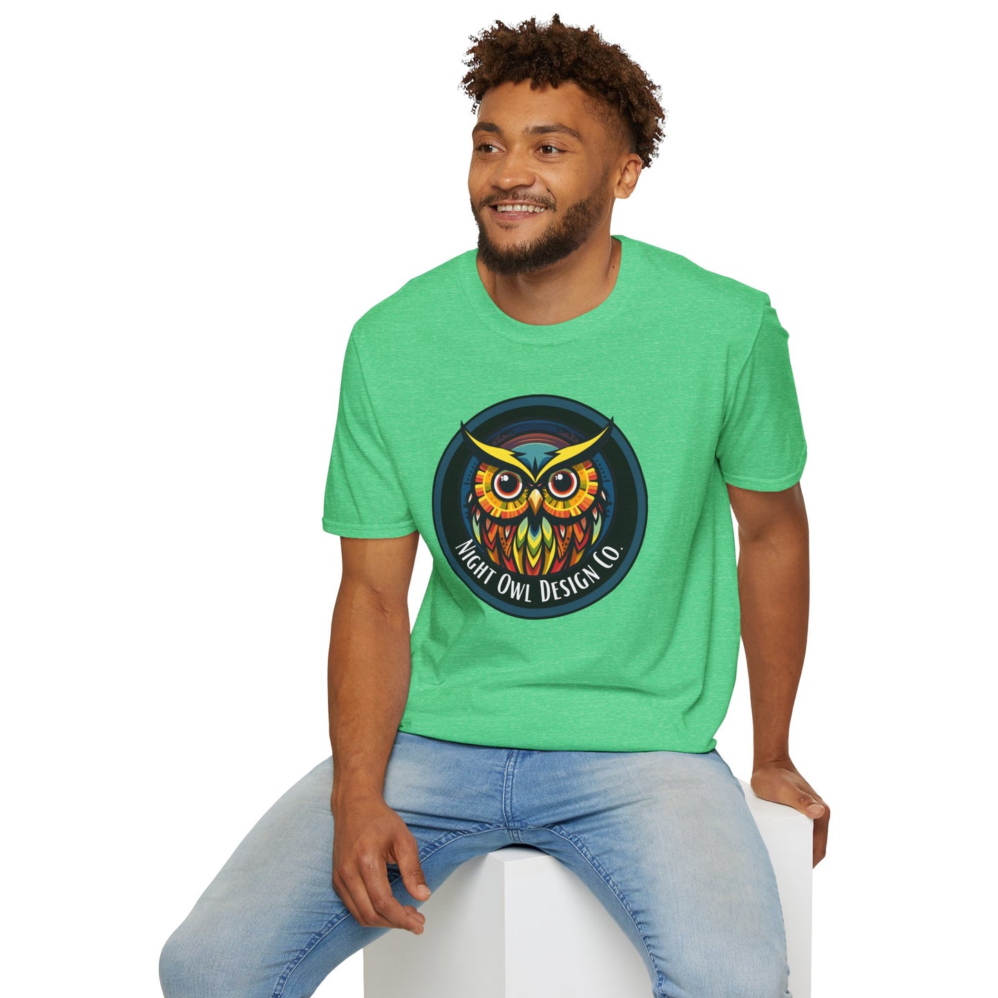Bolts Owl logo Unisex T-Shirt - Night Owl Design Co Brand