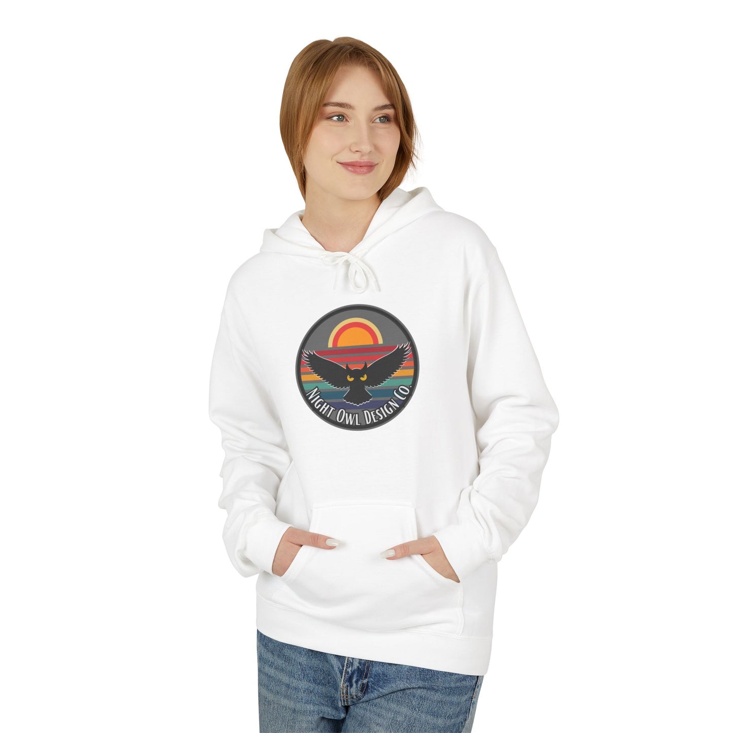Owl Sunset Hoodie — Night Owl Design Co. Vintage Retro Graphic Hoodie