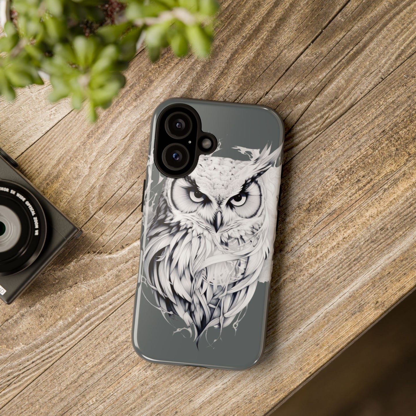 Owl Design Phone 16 Case, Tough Phone Cover, Owl Lover Gift