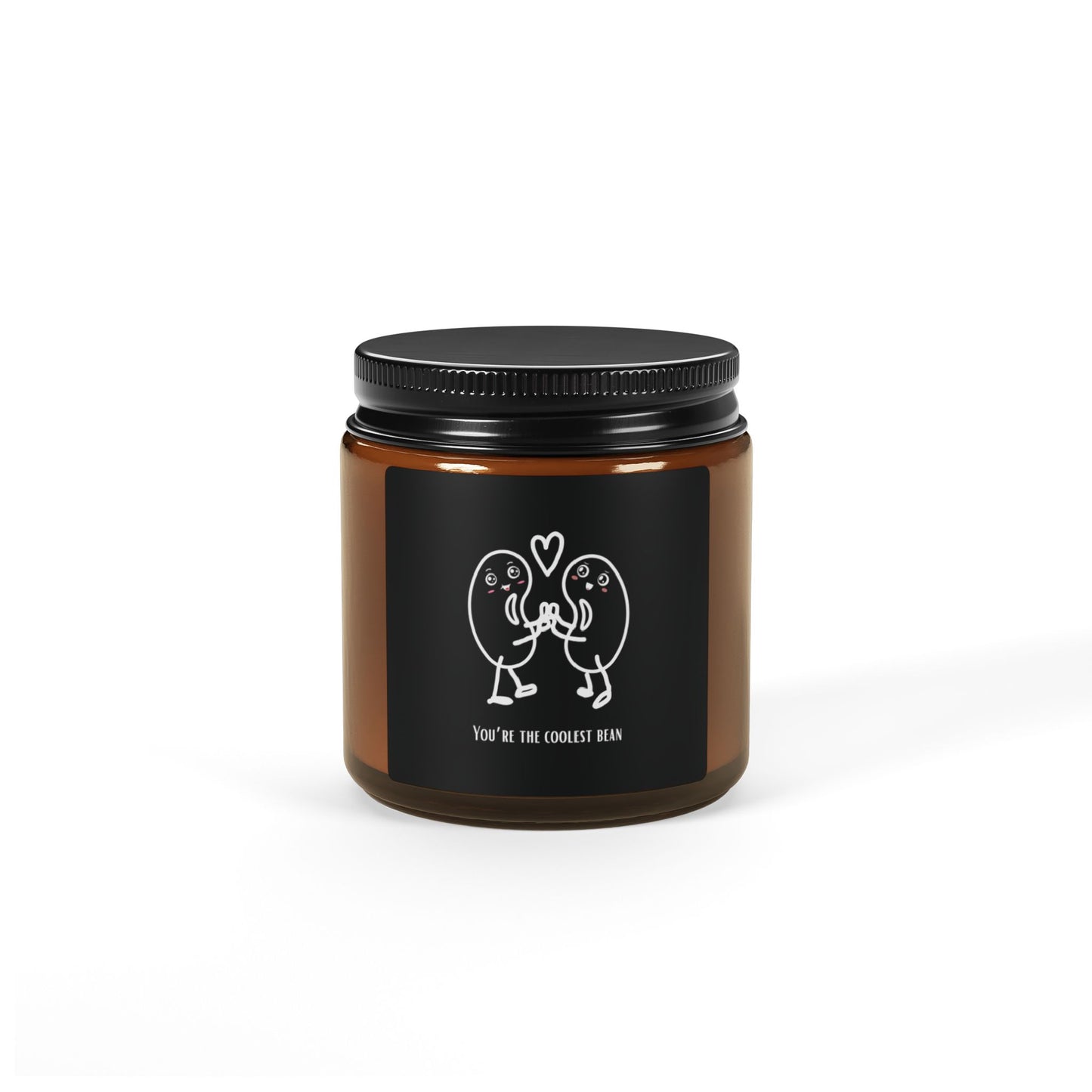 Candle — "You’re the coolest bean" Amber Soy Candle (Romantic Scented Gift)