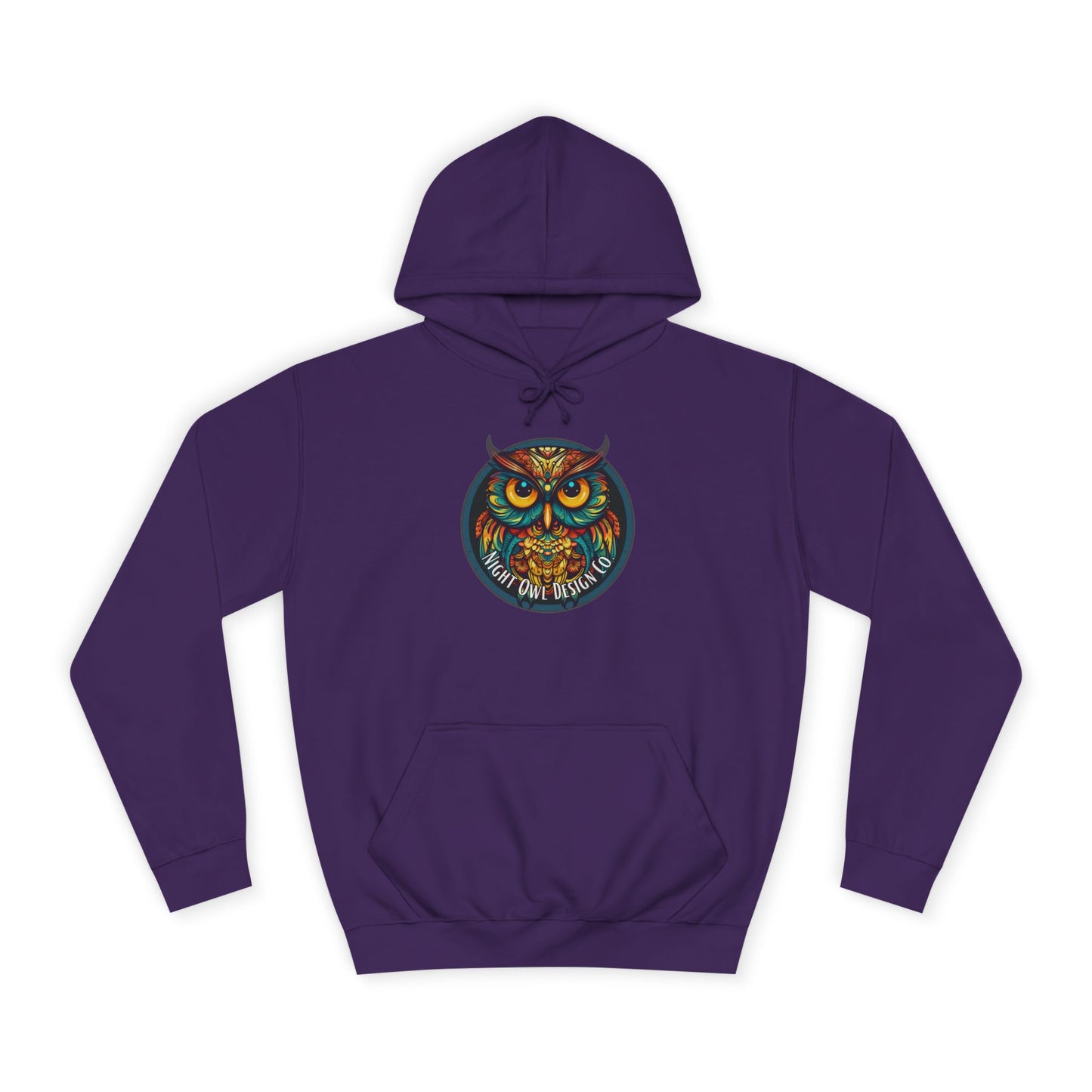 Night Owl  Hoodie — Vibrant Night Owl Graphic Pullover