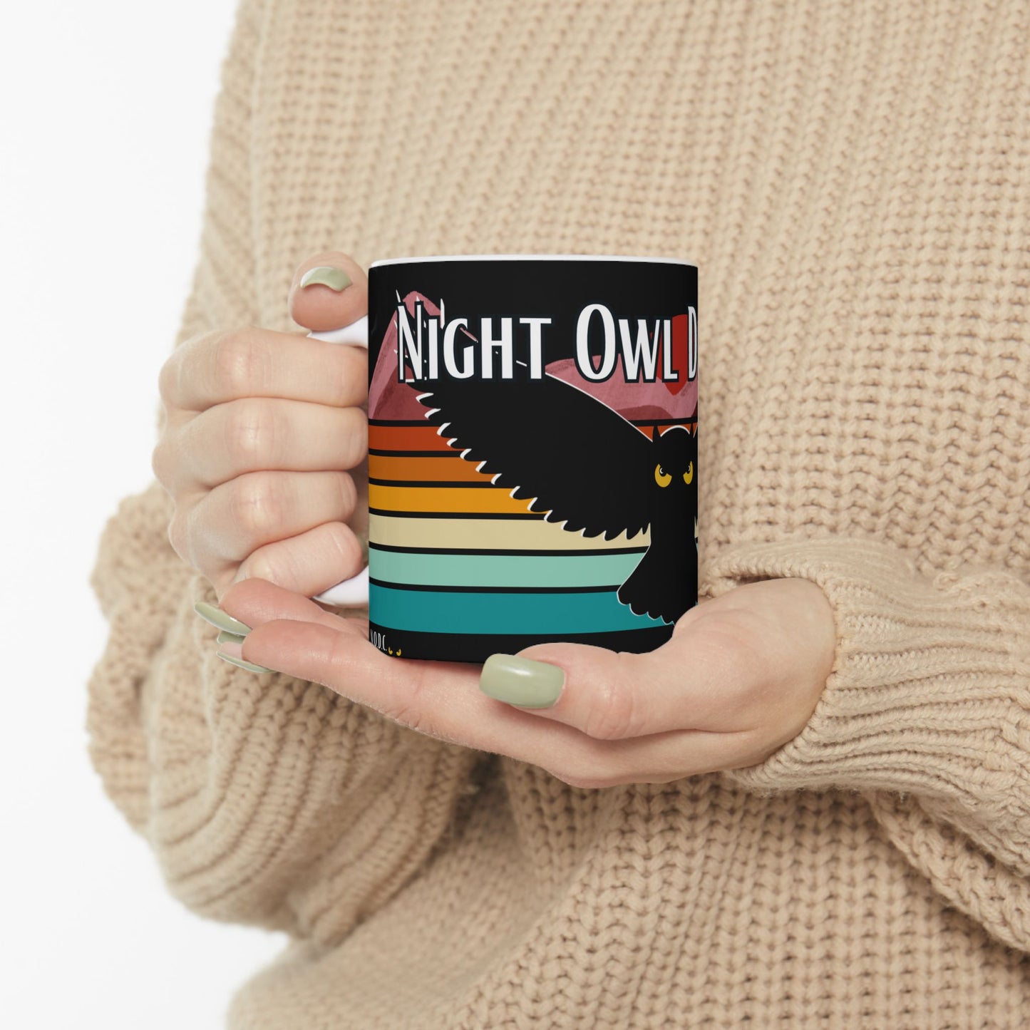 Night Owl Design Co. logo Coffee mug