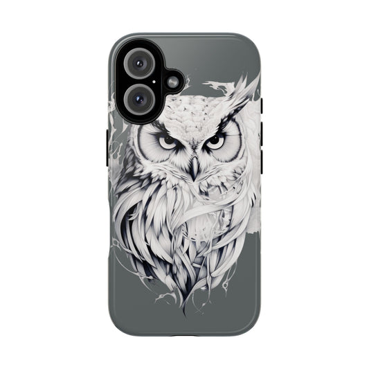 Owl Design Phone 16 Case, Tough Phone Cover, Owl Lover Gift