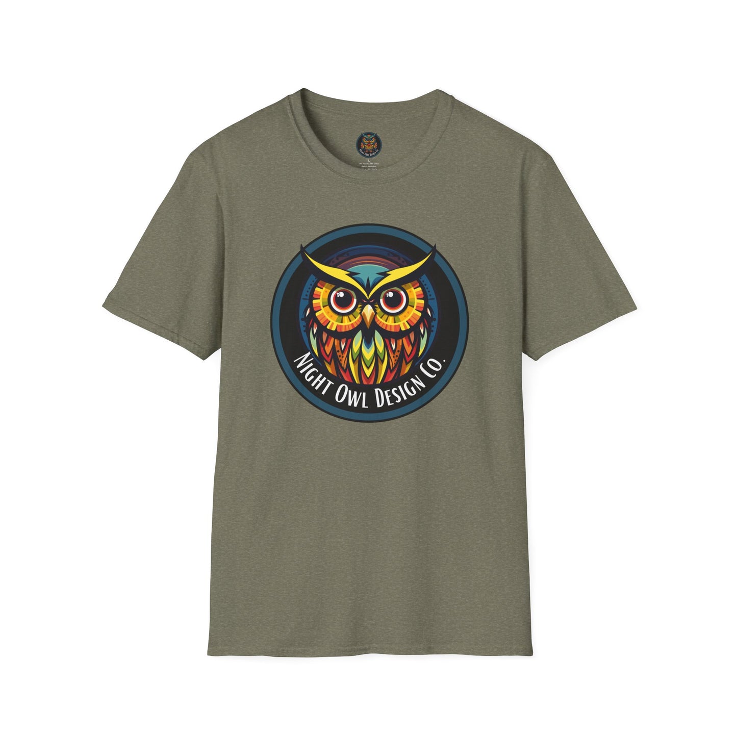 Bolts Owl logo Unisex T-Shirt - Night Owl Design Co Brand