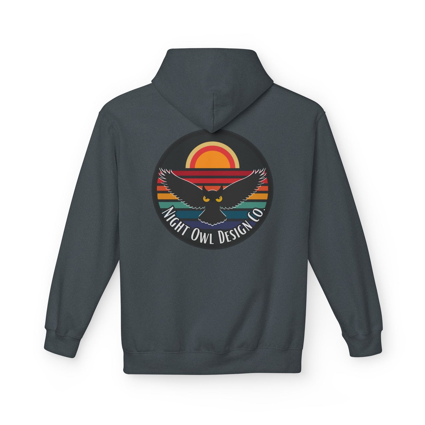 Owl Sunset Hoodie — Night Owl Design Co. Vintage Retro Graphic Hoodie