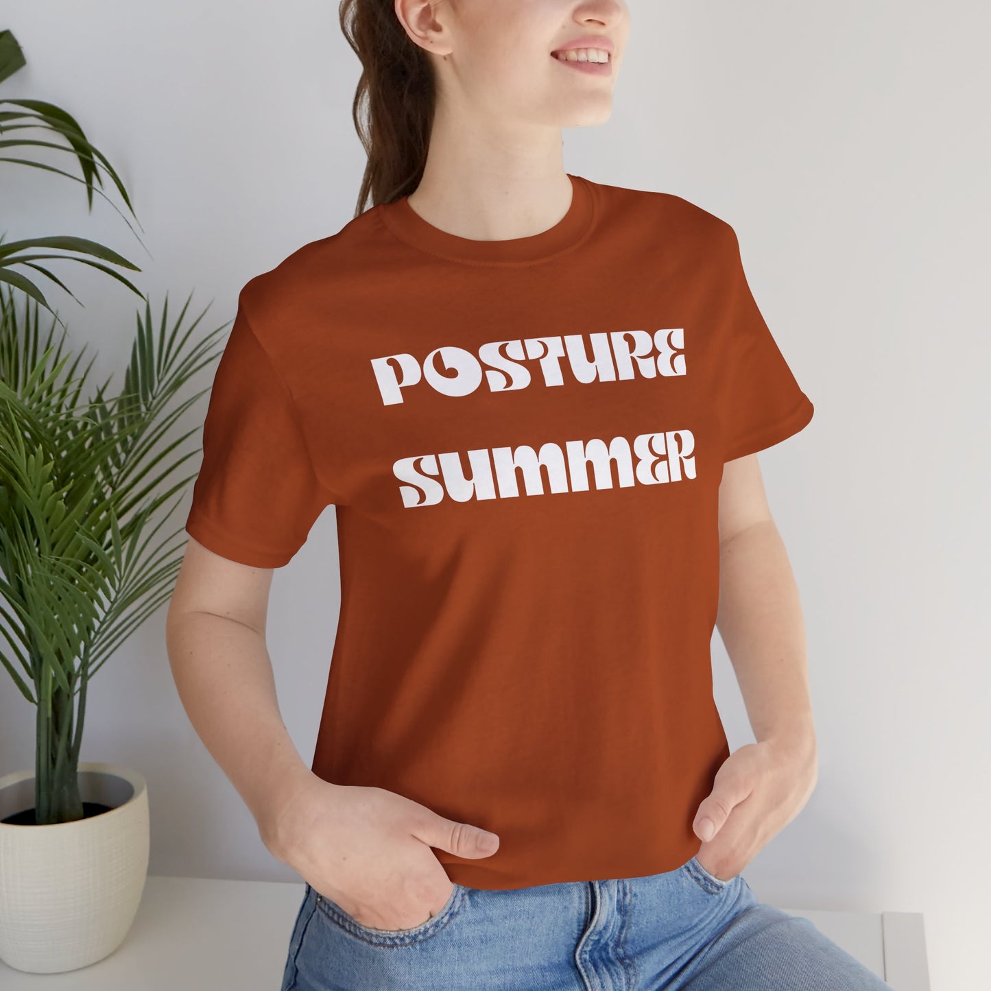 "Posture Summer" Funny Quote Tee - Unisex Jersey Short Sleeve