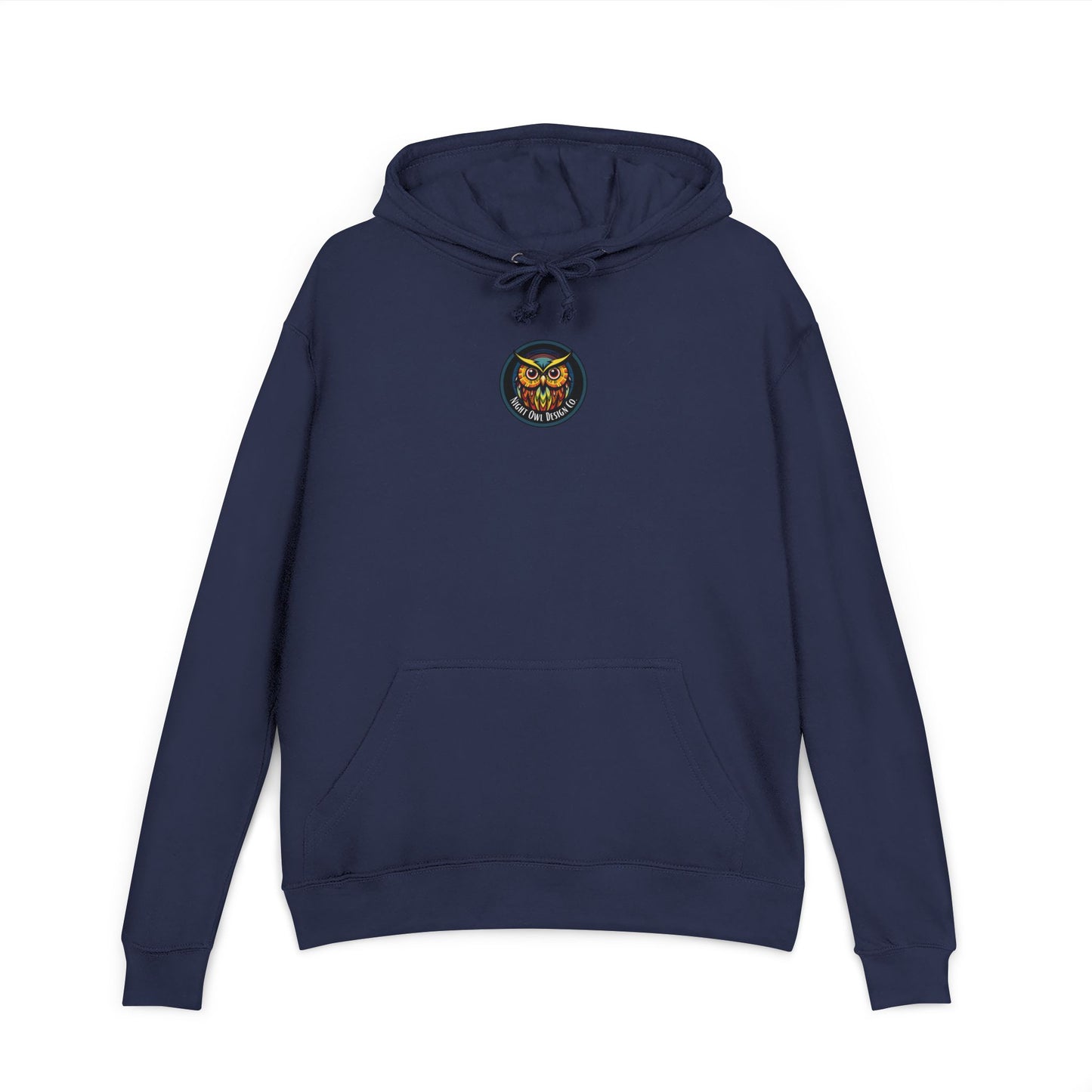 Colorful Owl Hoodie - Night Owl Design Co Original Logo Unisex French Terry
