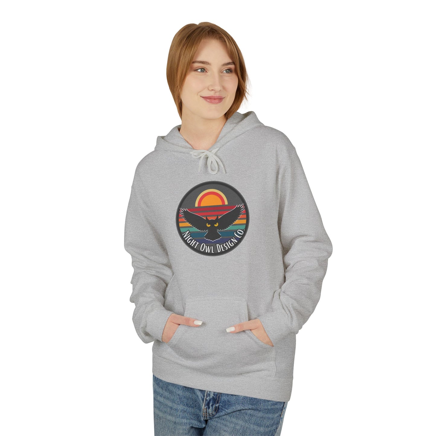 Owl Sunset Hoodie — Night Owl Design Co. Vintage Retro Graphic Hoodie