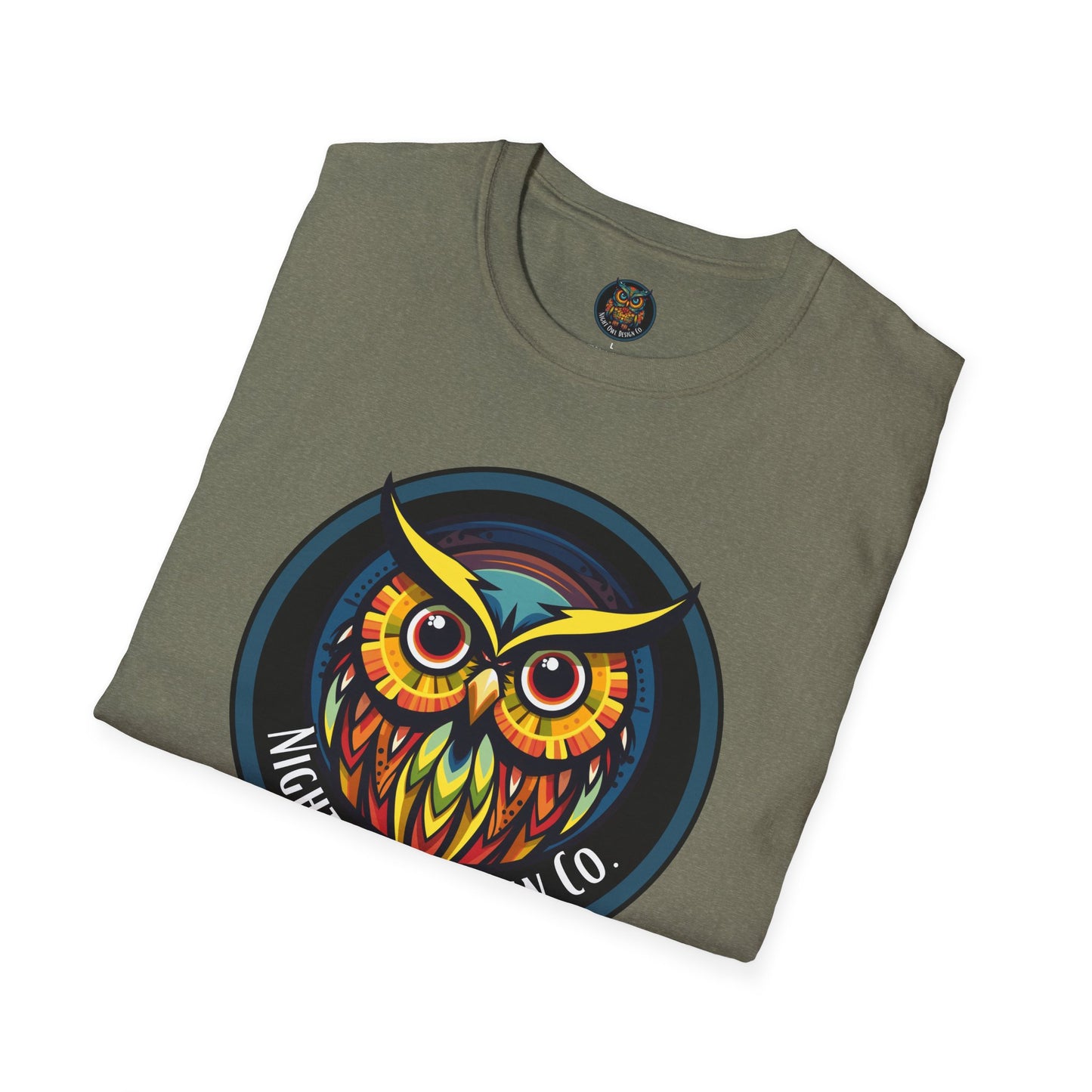 Bolts Owl logo Unisex T-Shirt - Night Owl Design Co Brand