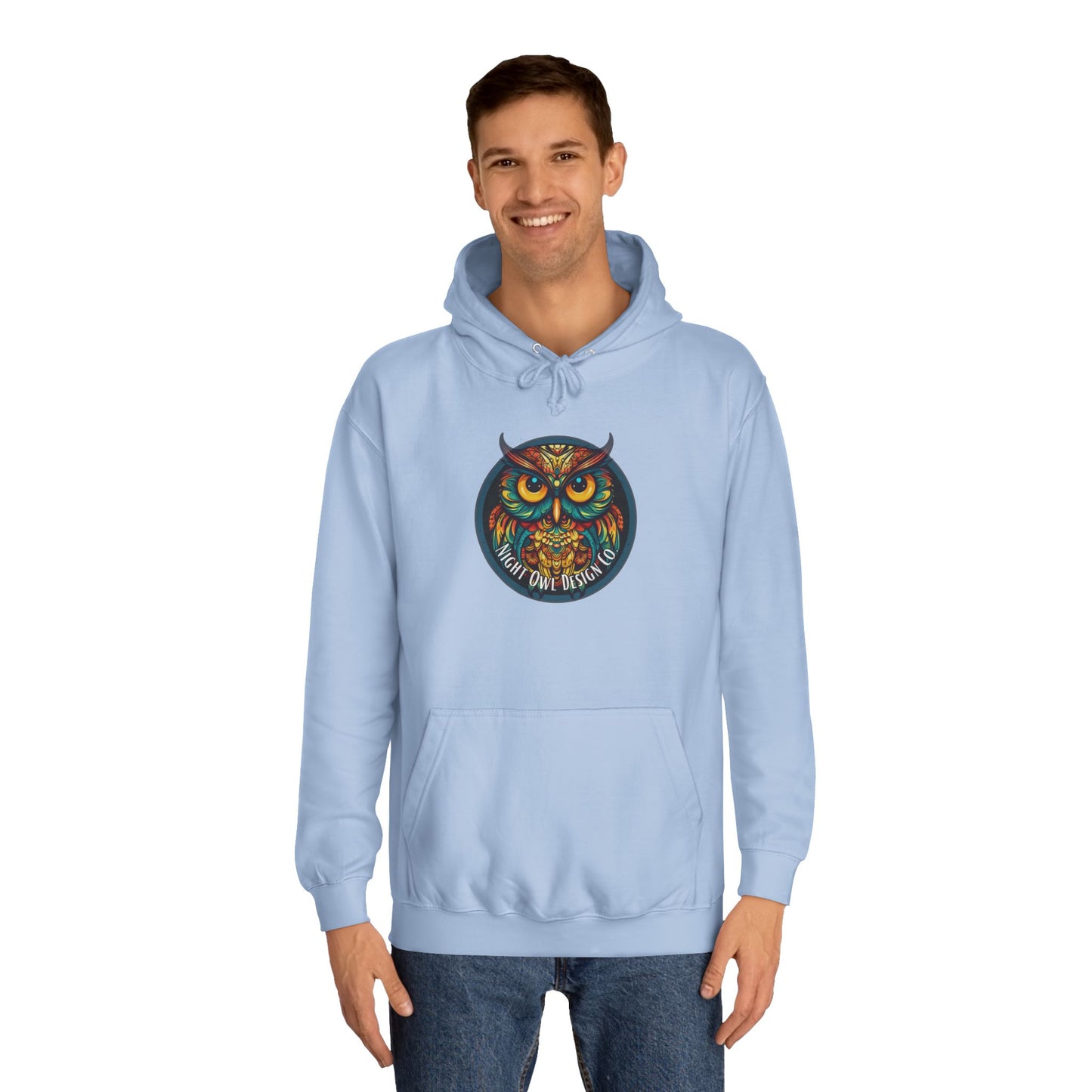 Night Owl  Hoodie — Vibrant Night Owl Graphic Pullover