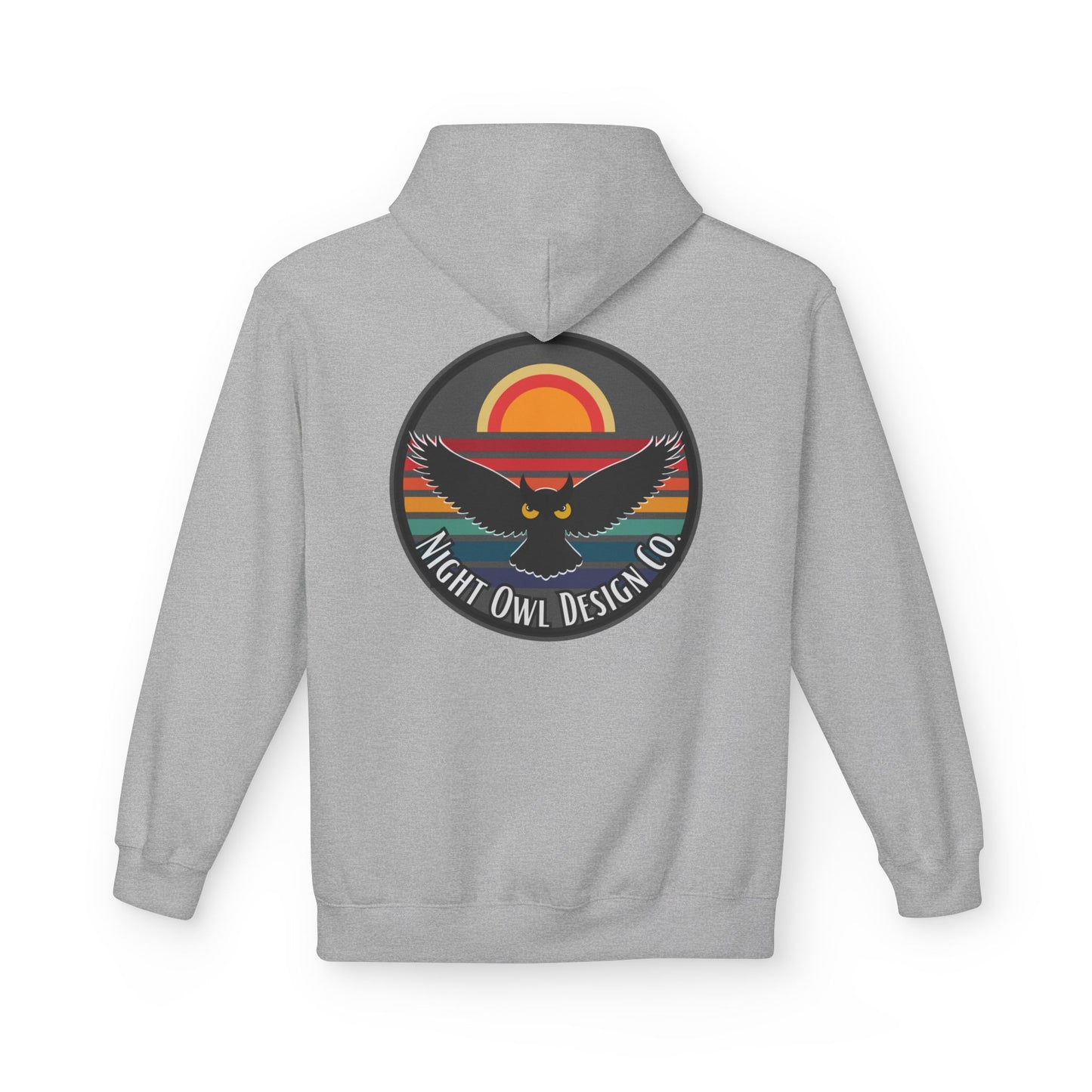 Owl Sunset Hoodie — Night Owl Design Co. Vintage Retro Graphic Hoodie