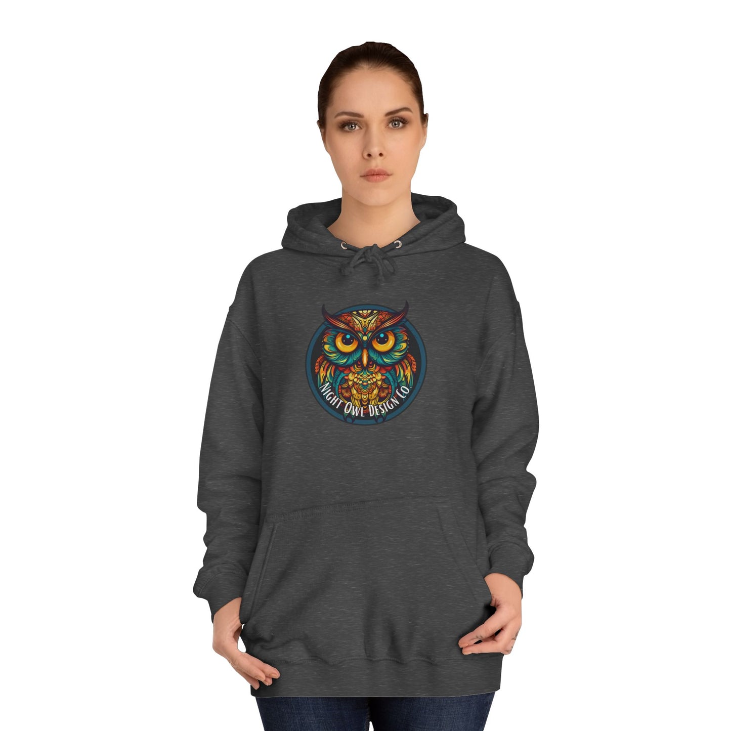 Night Owl  Hoodie — Vibrant Night Owl Graphic Pullover
