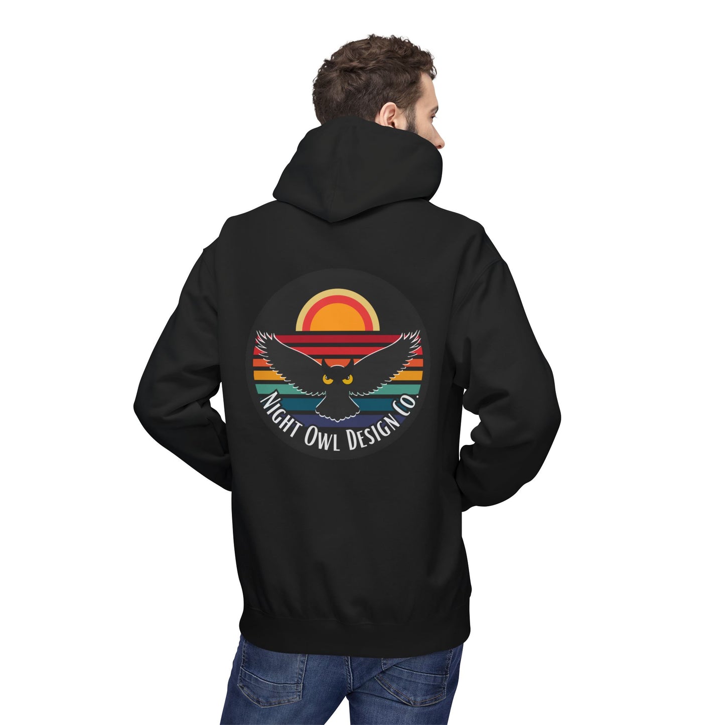 Owl Sunset Hoodie — Night Owl Design Co. Vintage Retro Graphic Hoodie