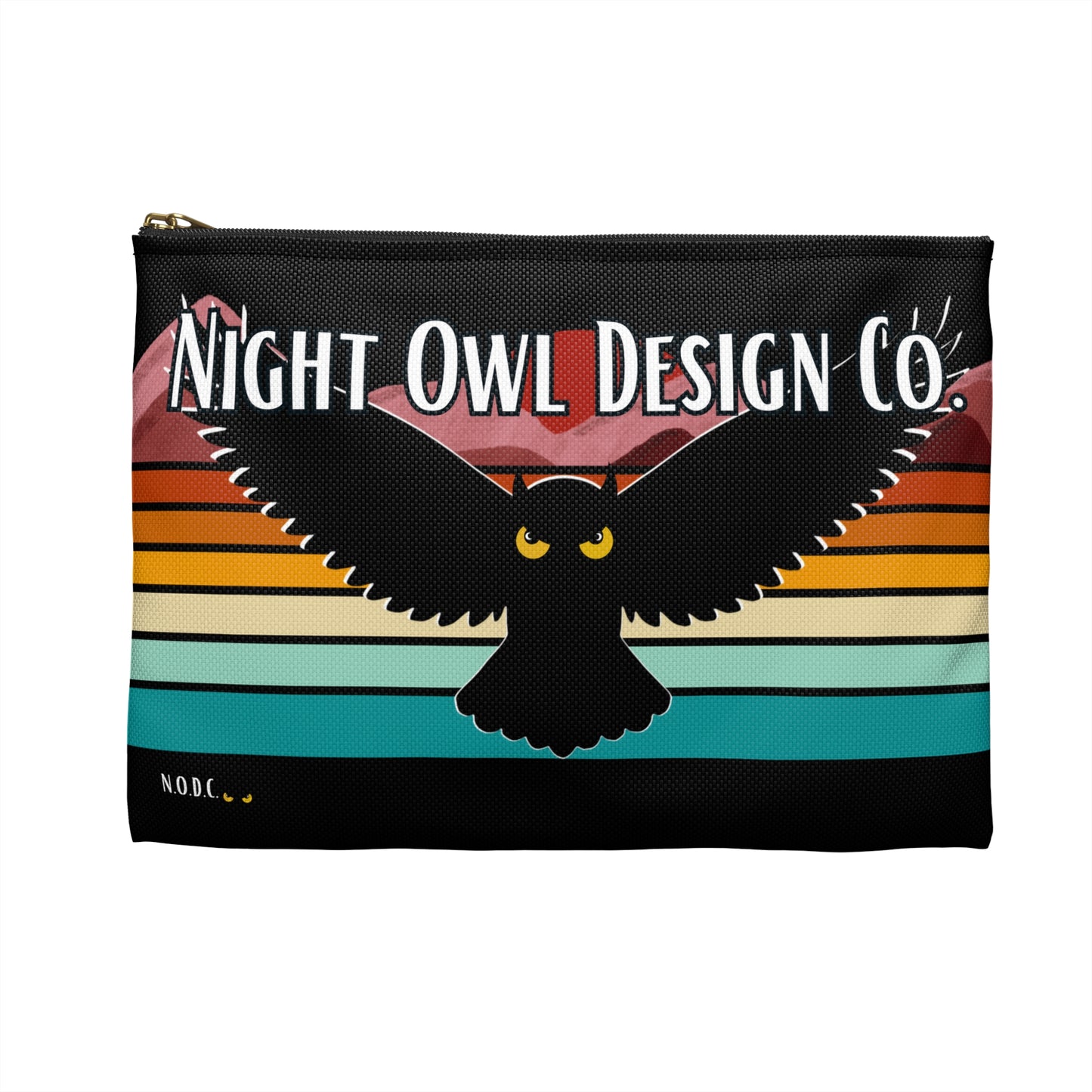 Sunset Owl Accessory Pouch