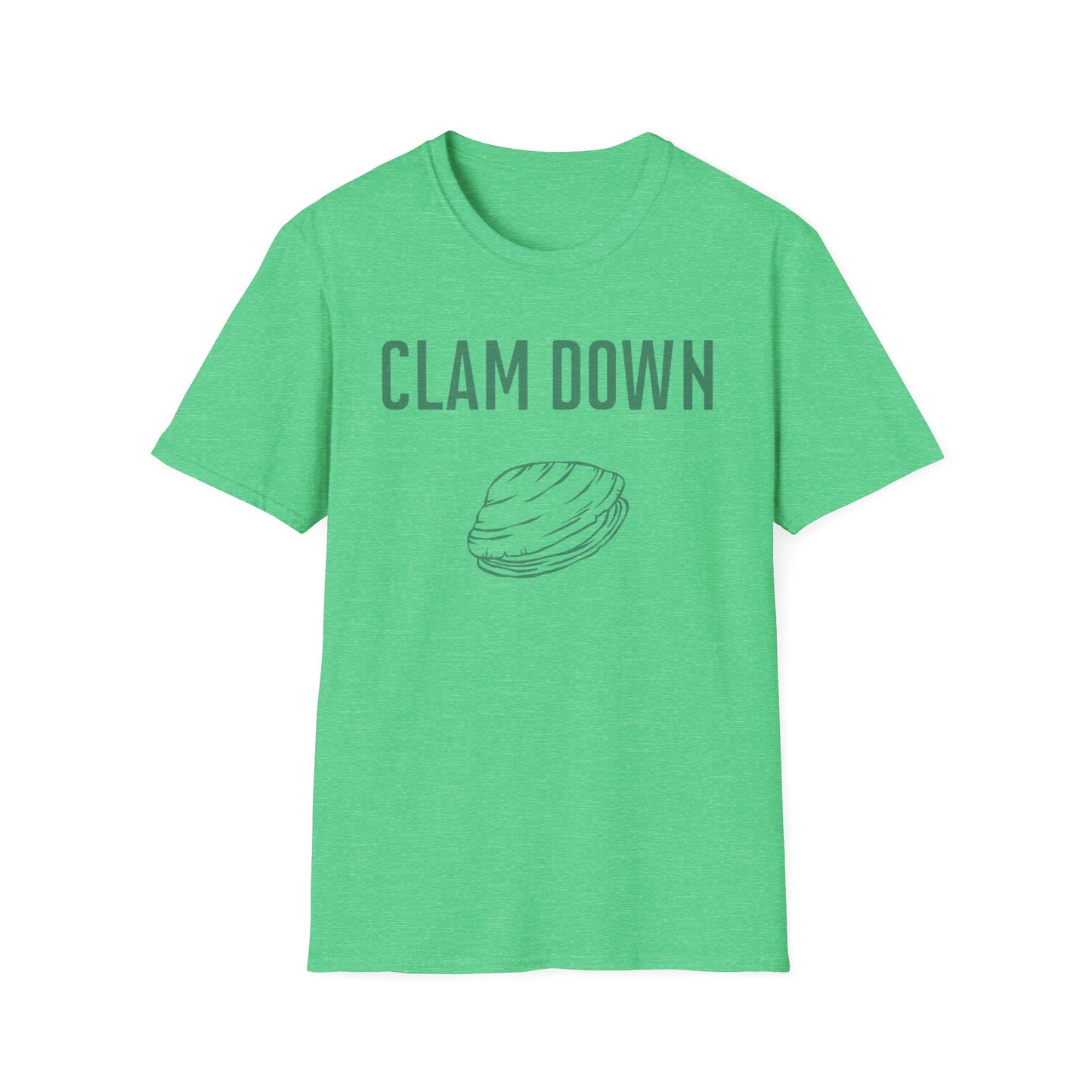 Clam Down Unisex Soft style T-Shirt funny chill t-shirt.