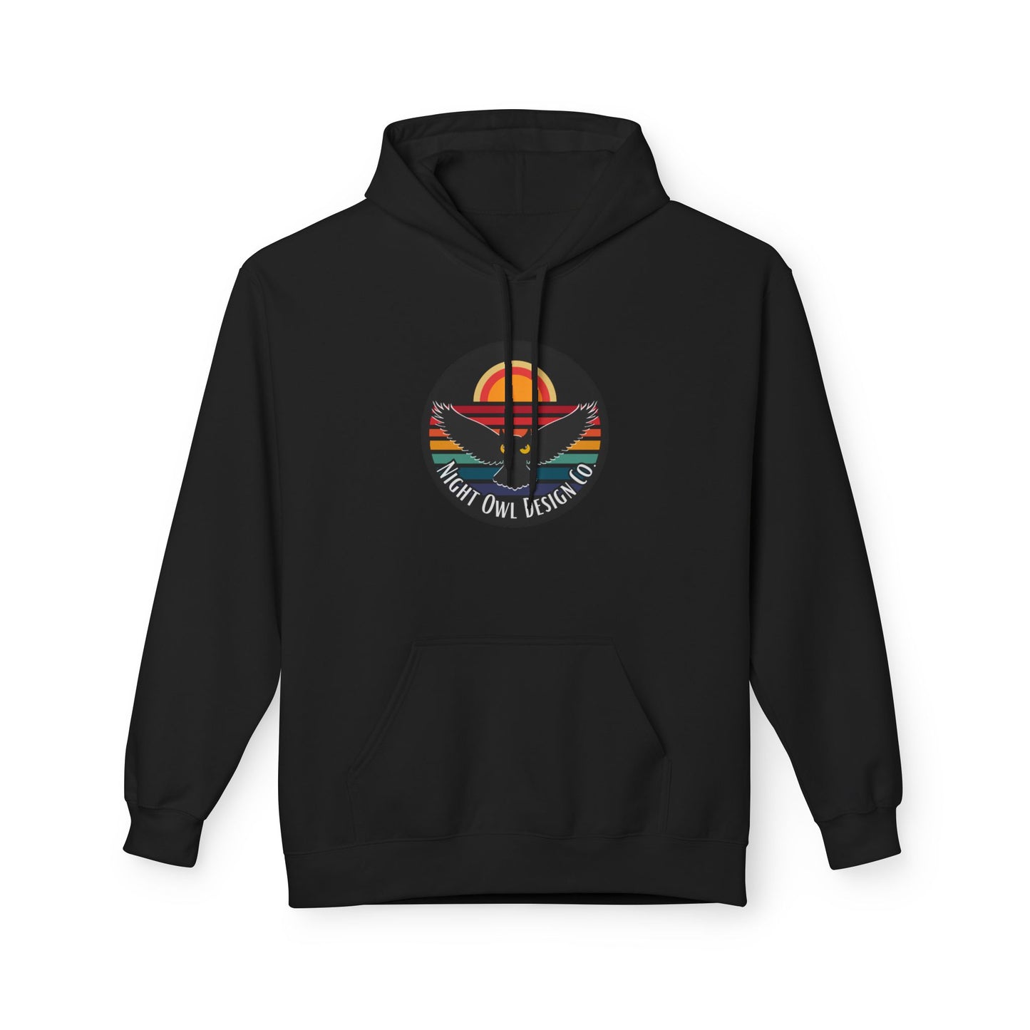 Owl Sunset Hoodie — Night Owl Design Co. Vintage Retro Graphic Hoodie
