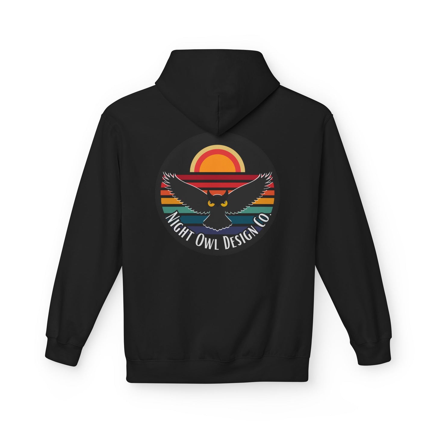 Owl Sunset Hoodie — Night Owl Design Co. Vintage Retro Graphic Hoodie