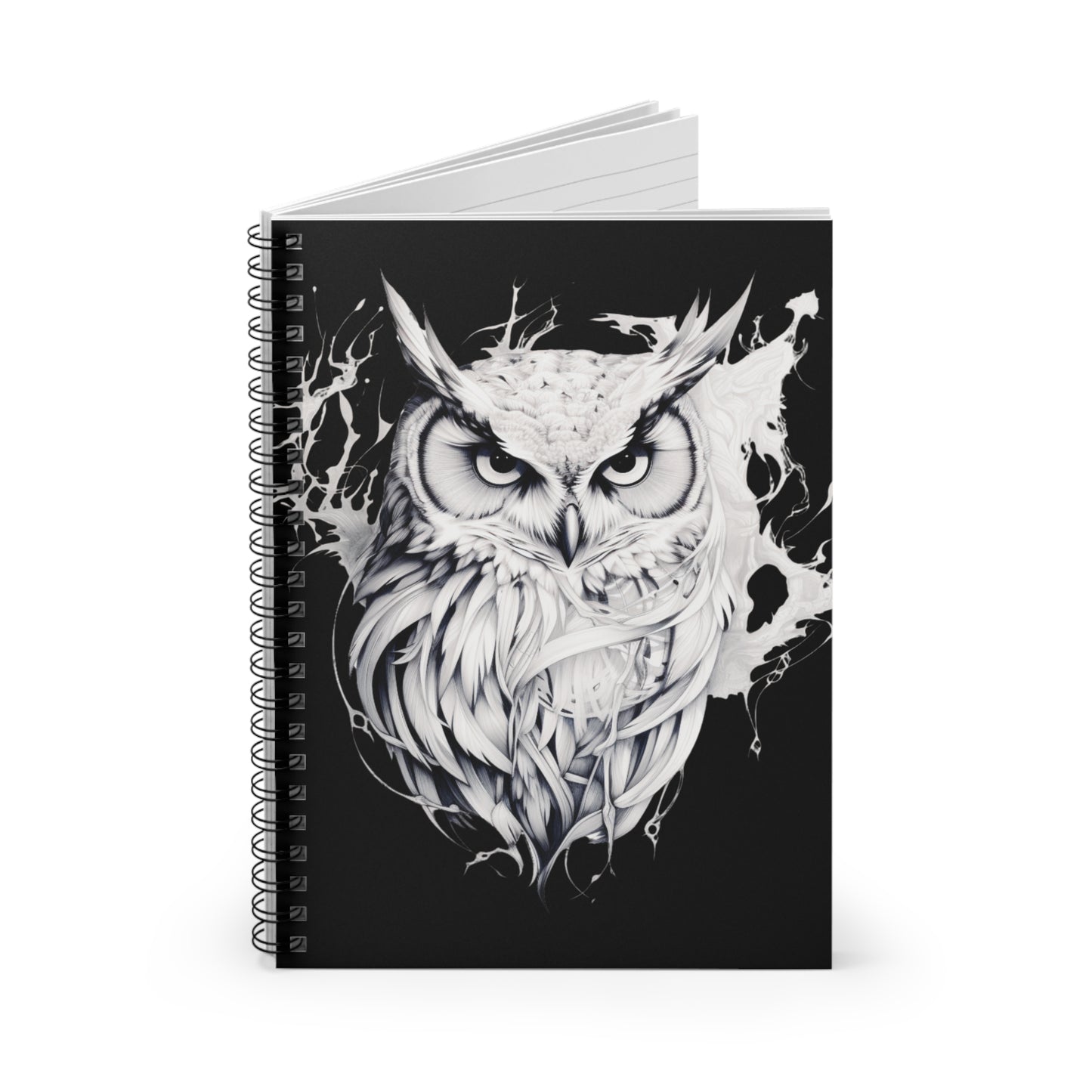 Owl Art Spiral Notebook Journal