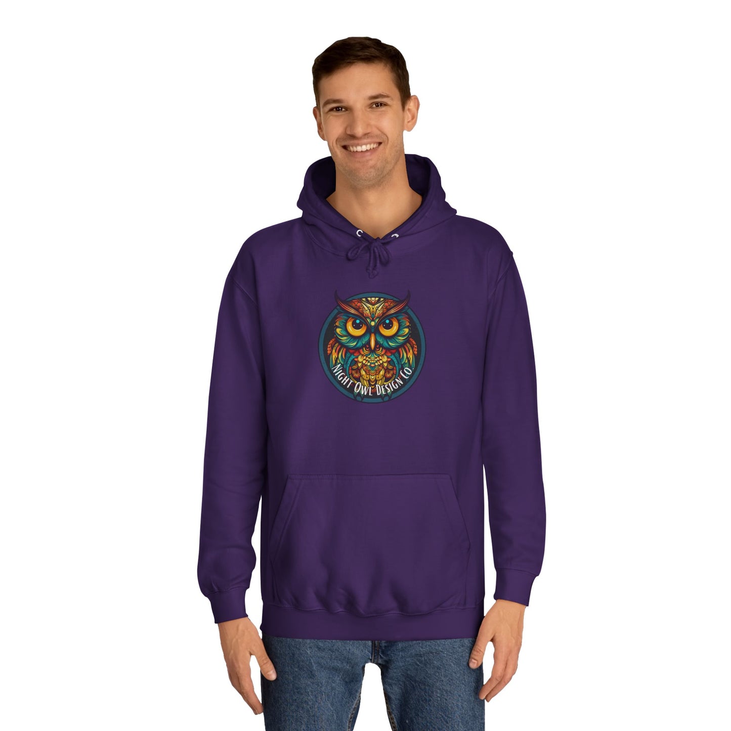 Night Owl  Hoodie — Vibrant Night Owl Graphic Pullover