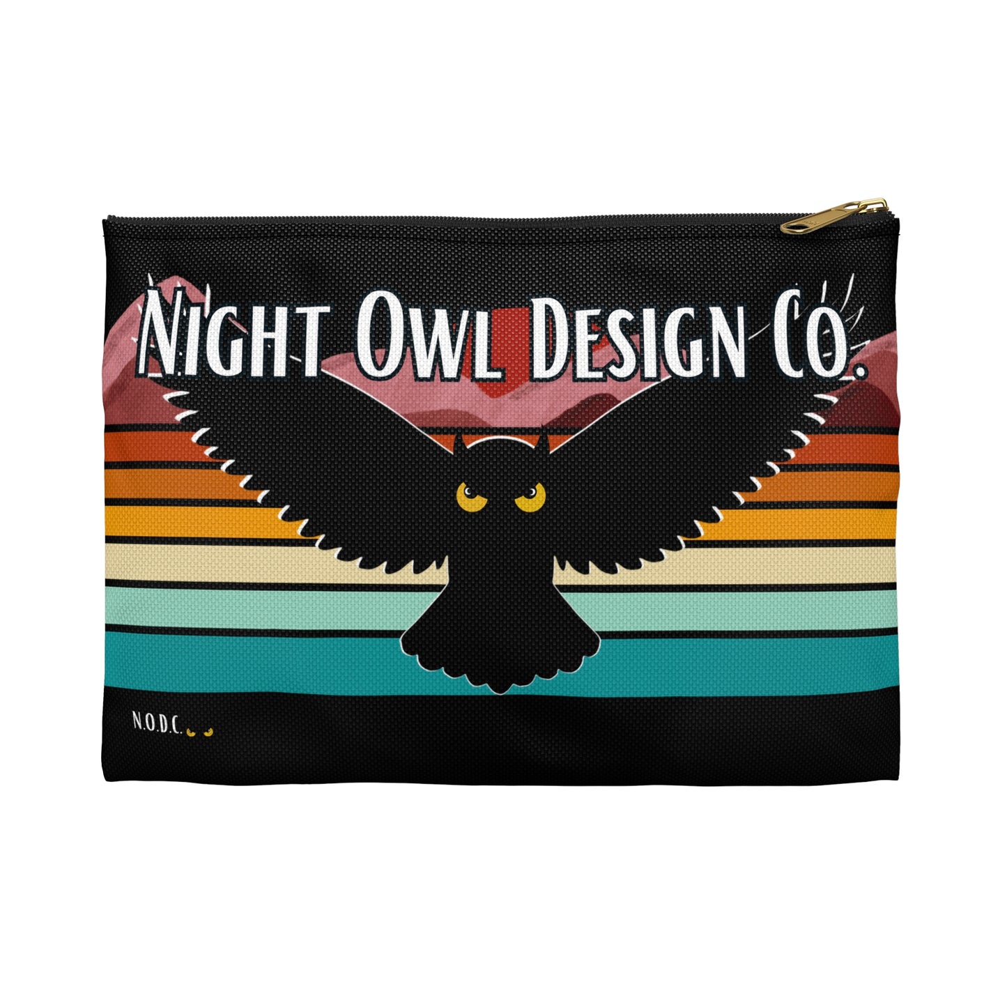 Sunset Owl Accessory Pouch