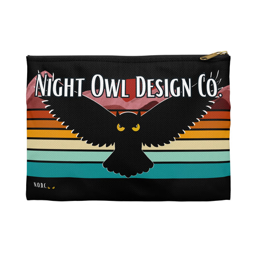 Sunset Owl Accessory Pouch