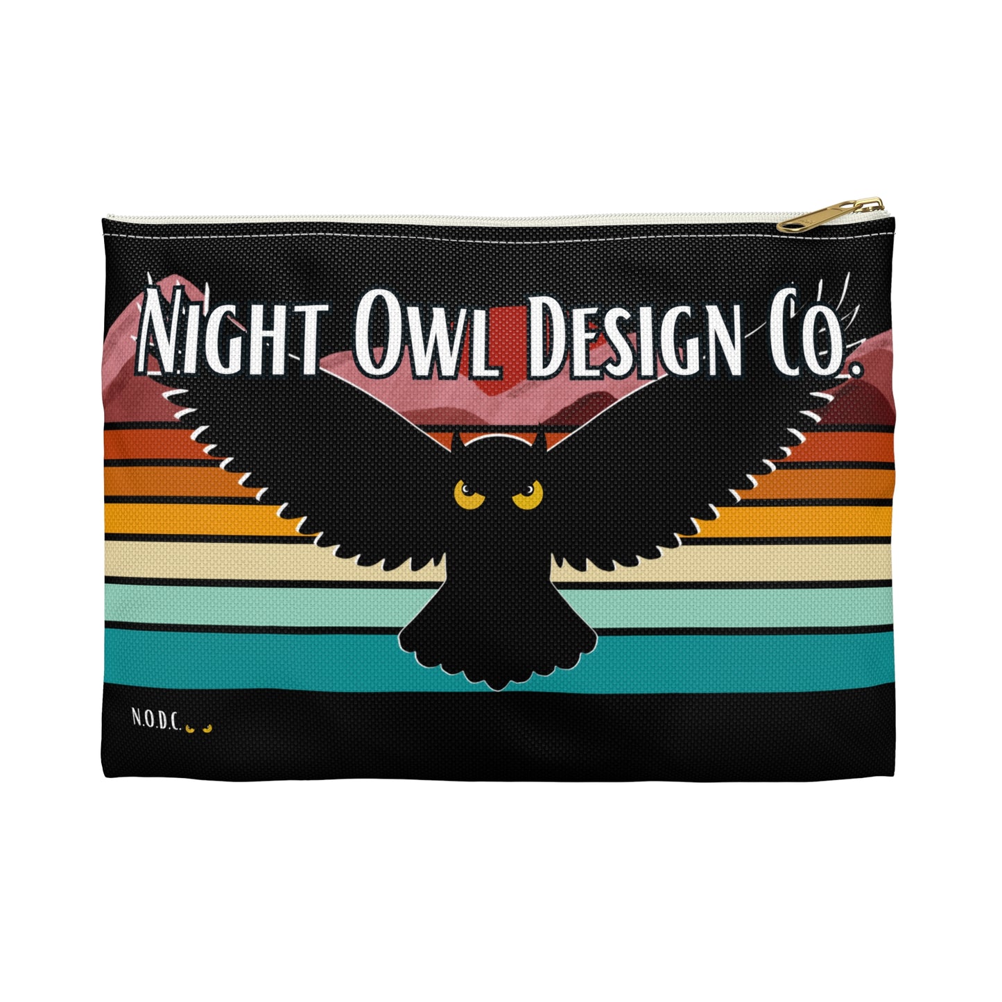 Sunset Owl Accessory Pouch