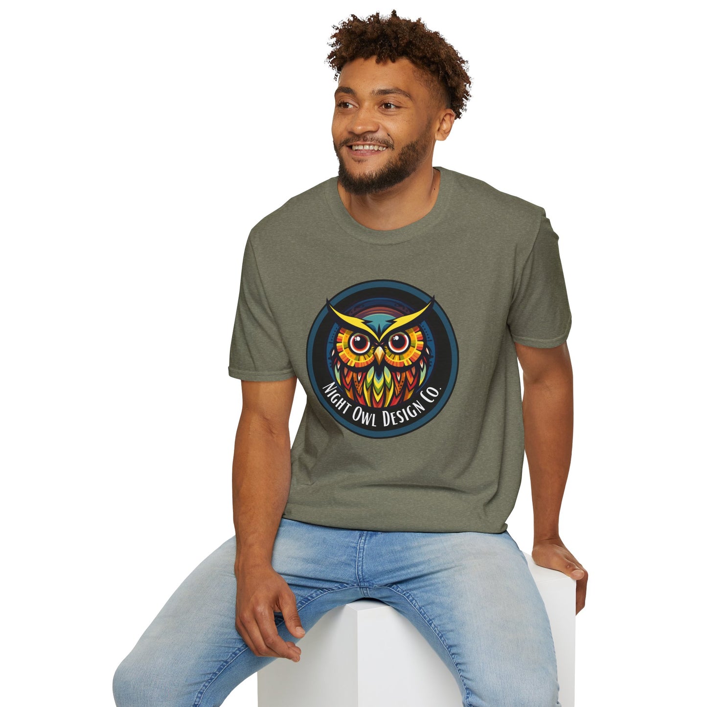 Bolts Owl logo Unisex T-Shirt - Night Owl Design Co Brand